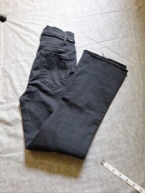 Mother The Hustler Ankle Fray Women's Black  Jeans
